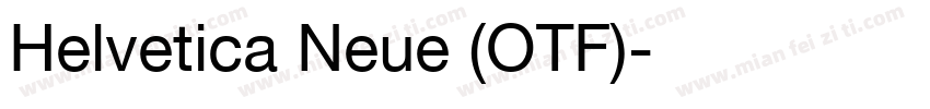 Helvetica Neue (OTF)字体转换